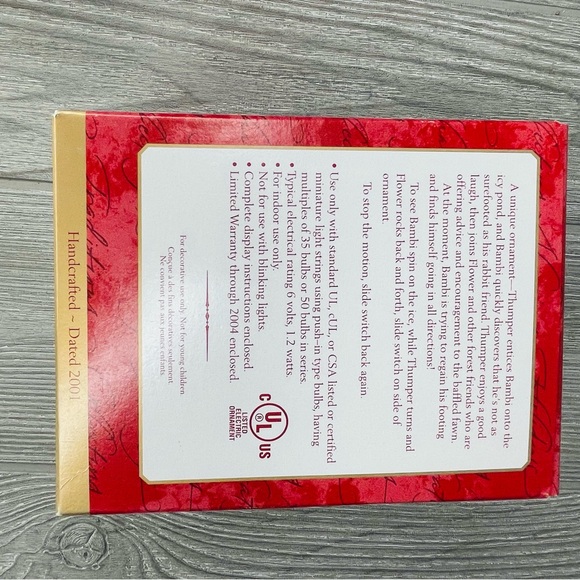 Vintage Hallmark Keepsake Disney's Bambi Discovers Winter Christmas Ornament 01 - Picture 5 of 10